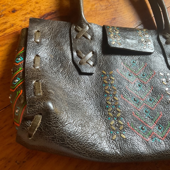 ONE OF A KIND! Calleen Codrero Custom made leather shoulder bag - Picture 14 of 16